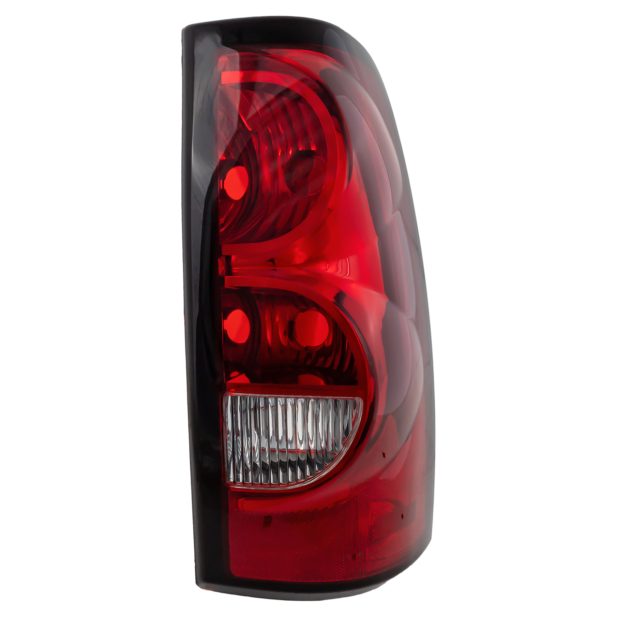 AM SILVERADO 04-06 TAIL LAMP RH Lens and Housing Halogen w Blk Trim Fleetside Includes 2007 Classic CAPA SKU REPC730331Q OEM 19169005 PFM