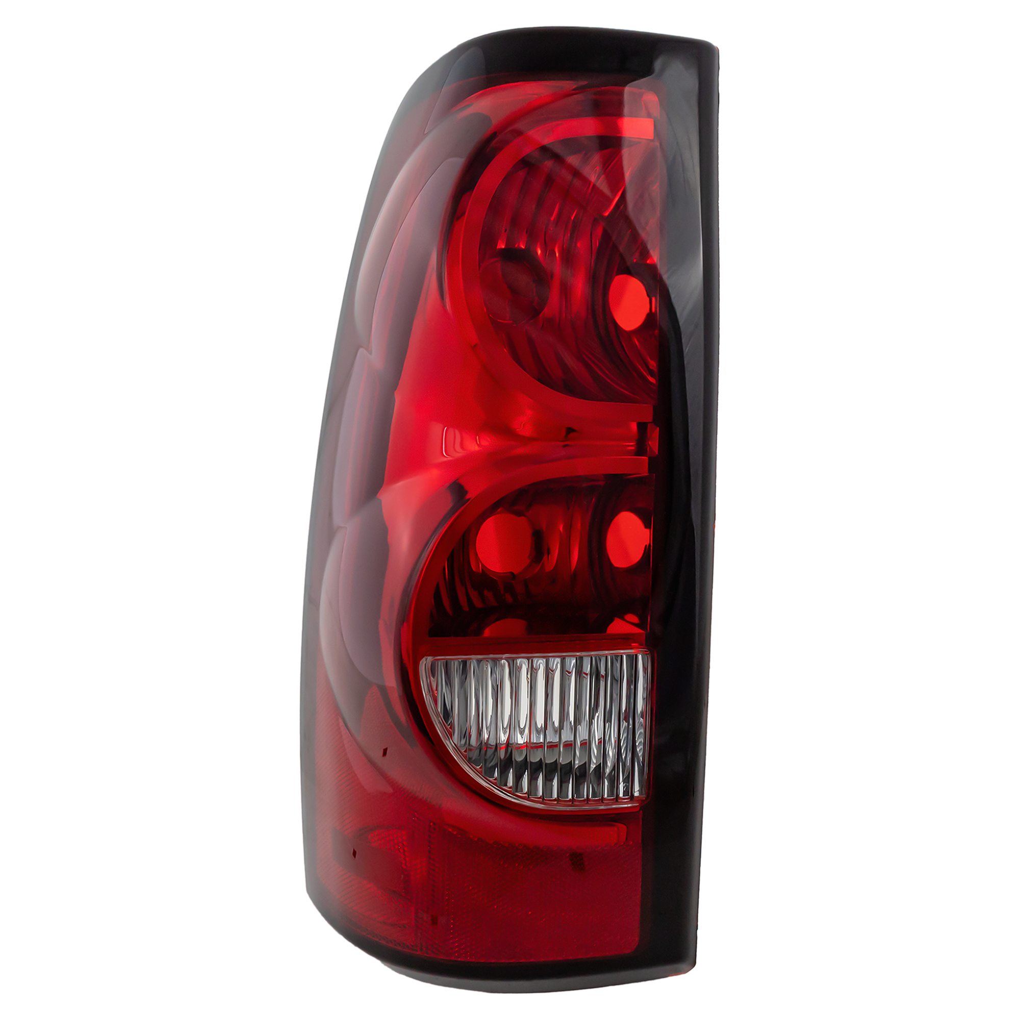 AM SILVERADO 04-06 TAIL LAMP LH Lens and Housing Halogen w Blk Trim Fleetside Includes 2007 Classic CAPA SKU REPC730332Q OEM 19169004 PFM
