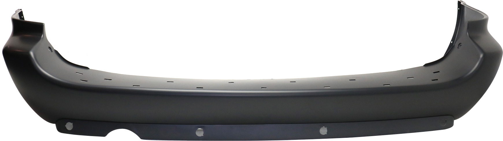 AM GRAND CARAVAN 05-07 REAR BUMPER COVER Primed w Rear Obj Snsr Holes w Single Exh Hole and Blk Trim w o Chr Mldg w Stow and Go Seat CAPA SKU REPC760101PQ Partslink CH1100315C OEM 5139123AA
