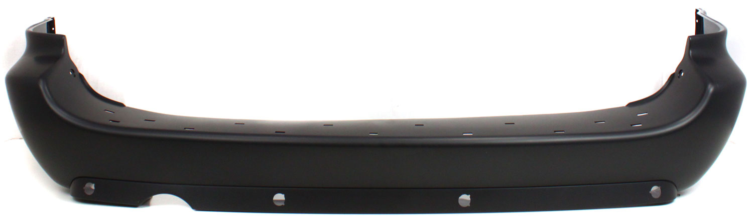 AM GRAND CARAVAN 05-07 REAR BUMPER COVER Primed w Rear Obj Snsr Holes w Single Exh Hole and Blk Trim w o Chr Mldg w Stow and Go Seat SKU REPC760101P Partslink CH1100315 OEM 5139123AA