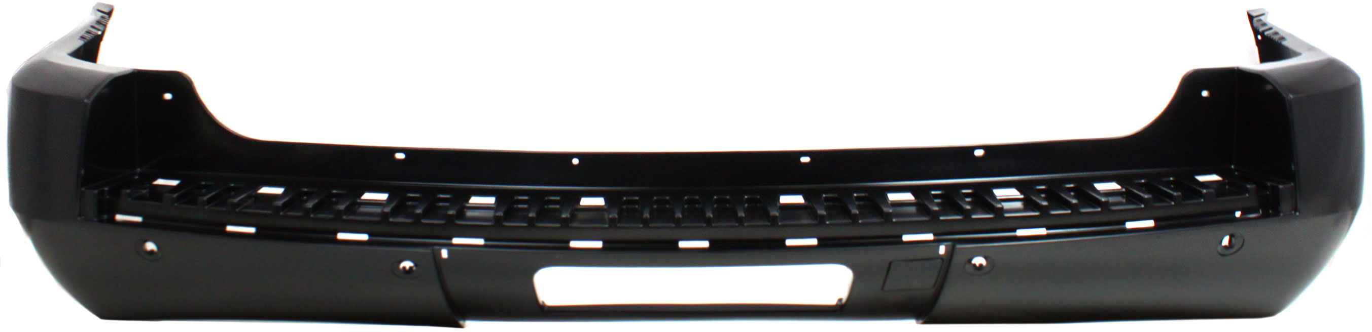 AM SUBURBAN YUKON XL ESCALADE ESV 07-14 REAR BUMPER COVER Primed Escalade Esv w Single Exhaust Hole Suburban LTZ Model w Object Sensor Holes Yukon XL Denali Model SKU REPC760110P Partslink GM1100786 OEM 20951796