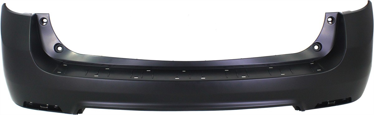 AM EQUINOX 10-17 REAR BUMPER COVER Upper Primed w o Chrome Pkg w o Obj Snsr Holes SKU REPC760133P Partslink GM1100851 OEM 23260231