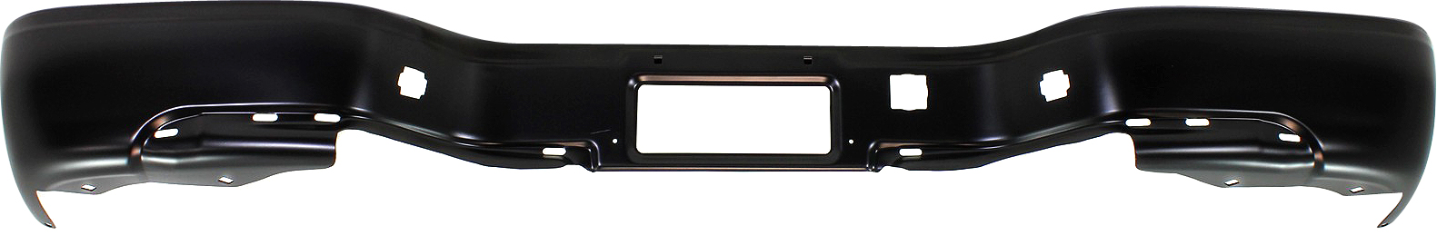 AM SILVERADO SIERRA STEPSIDE 99-04 TAHOE 00-06 STEP BUMPER FACE BAR ONLY w o Pad w Pad Provision w o Mounting Bracket Black SKU REPC760507