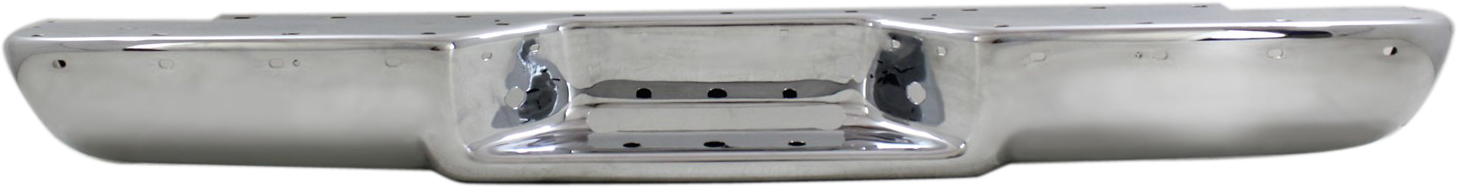 AM C K SERIES P U 88-99 STEP BUMPER FACE BAR ONLY w o Pad w Pad Provision w o Mounting Bracket Chrome Stepside All Cab Types w Impact Strip Holes SKU REPC760709 Partslink GM1102555 OEM 15025376