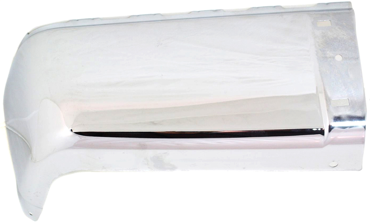 AM SILVERADO SIERRA 1500-07-13-2500 HD 3500 HD 07-14 REAR BUMPER END LH Chrome w o Rear Object Sensor Holes Excludes 2007 Classic SKU REPC761104 Partslink GM1104149 OEM 15284307