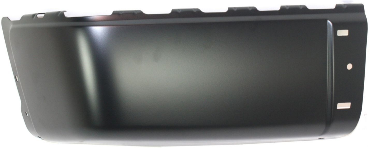 AM SILVERADO SIERRA 1500-07-13-2500 HD 3500 HD 07-14 REAR BUMPER END LH Face Bar Black w o Object Sensor Holes Excludes 2007 Classic SKU REPC761110