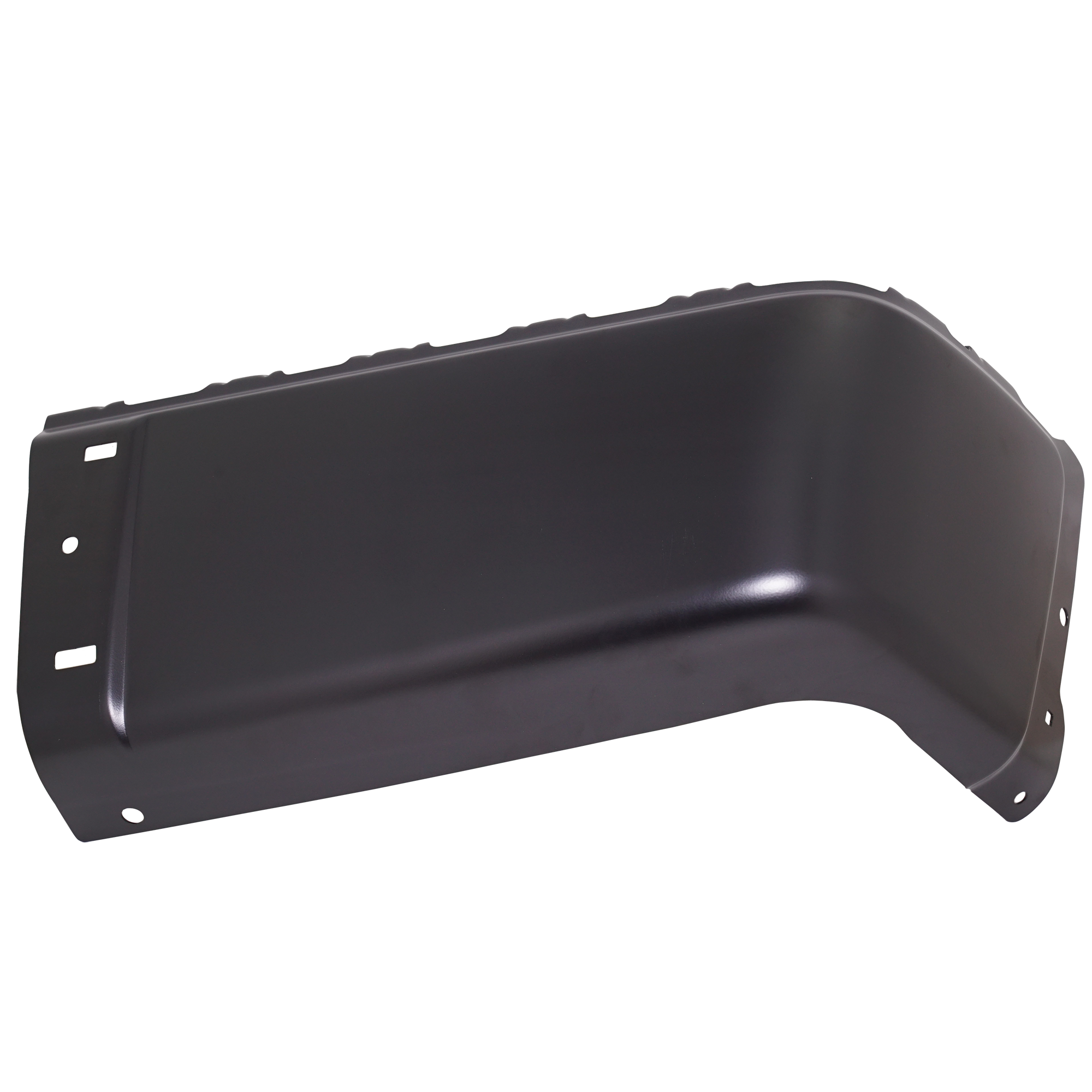 AM SILVERADO SIERRA 07-13 REAR BUMPER END RH Black Steel w o Rear Object Sensor Holes Excludes 2007 Classic SKU REPC761113 Partslink GM1105151 OEM 20965925