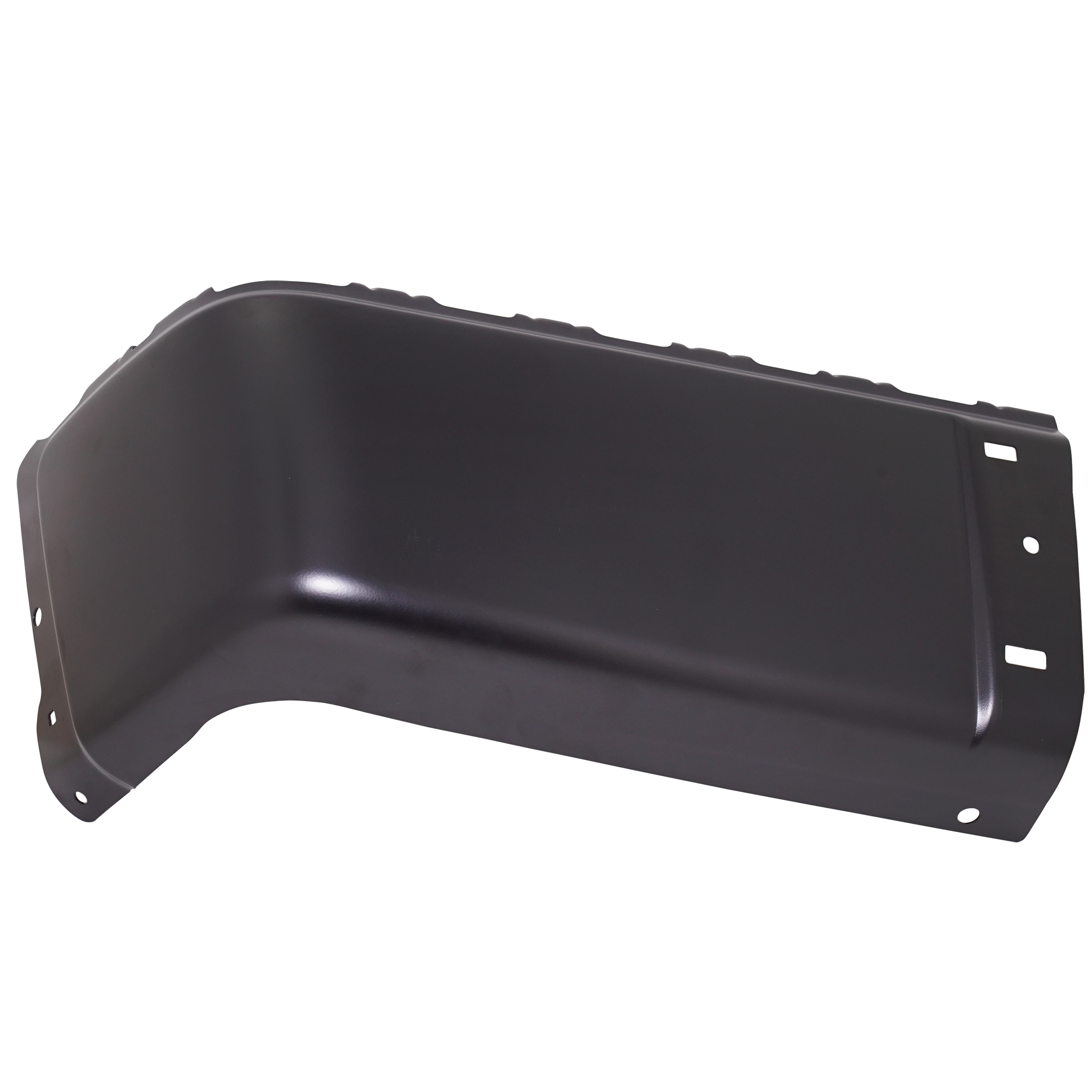 AM SILVERADO SIERRA 07-13 REAR BUMPER END LH Black Steel w o Rear Object Sensor Holes Excludes 2007 Classic CAPA SKU REPC761114Q Partslink GM1104151C OEM 20965924