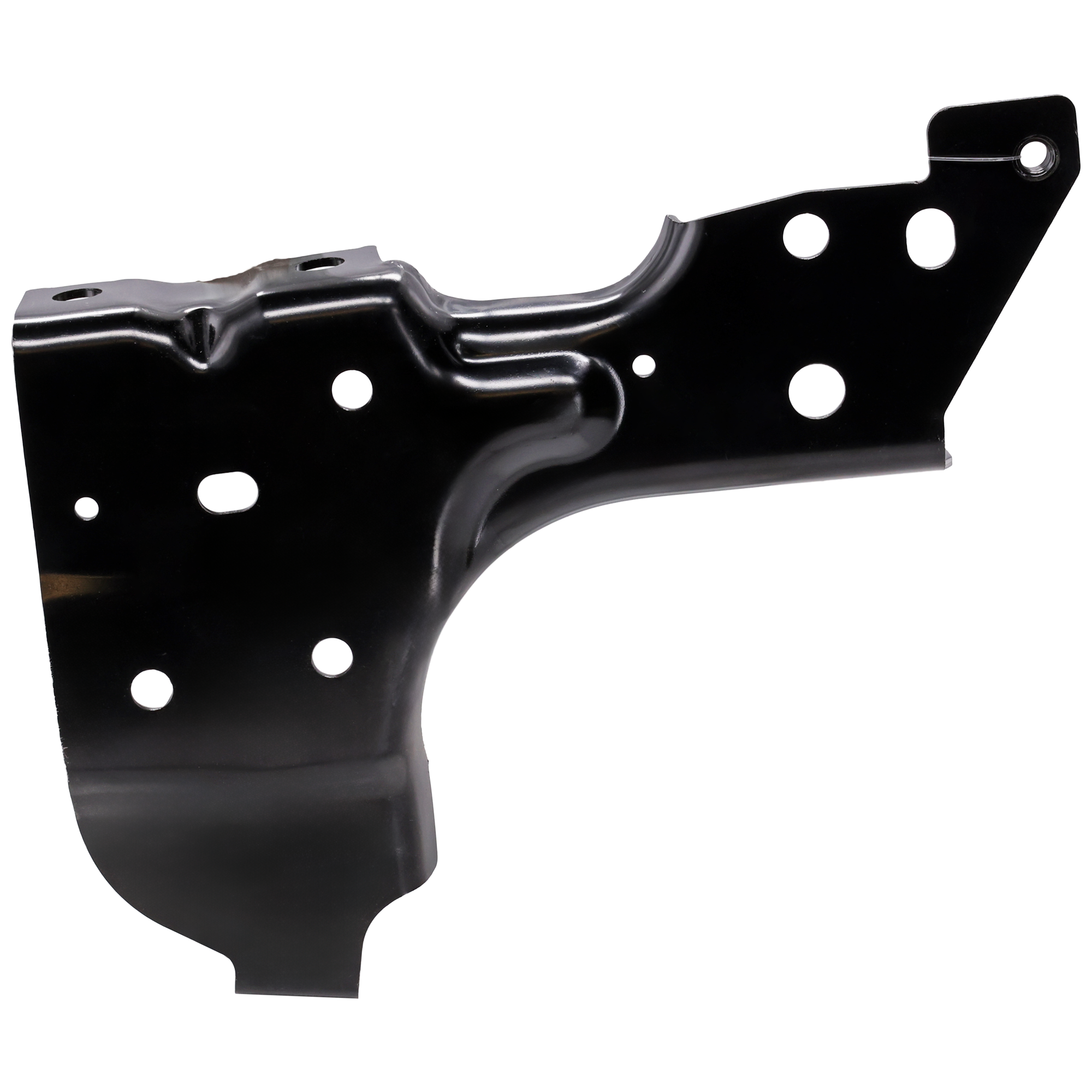 AM SILVERADO SIERRA 1500-14-19 REAR BUMPER BRACKET LH Mounting Bracket Black Steel w or w o Corner Step Includes 19 Silverado 1500 LD 19 Sierra 1500 Limited SKU REPC762734 Partslink GM1162105 OEM 23108154