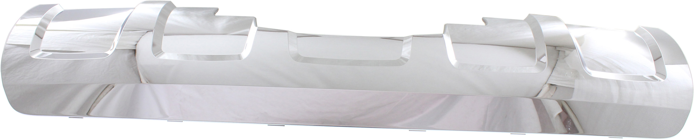AM EQUINOX 10-15 REAR BUMPER MOLDING Lower Cover Chrome w Chrome Package SKU REPC763522 Partslink GM1144111 OEM 25798905