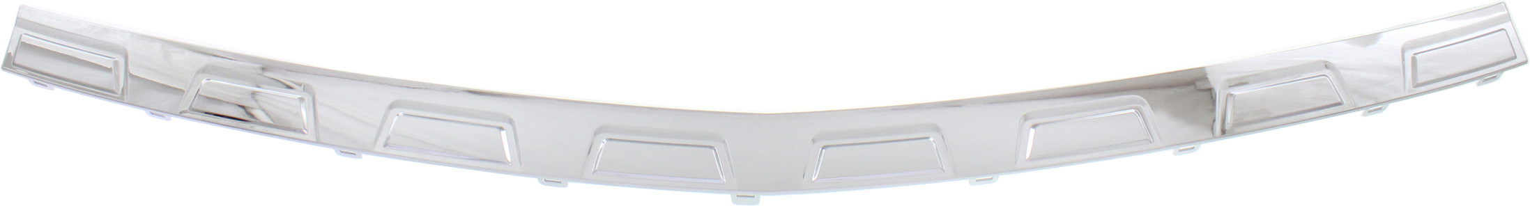 AM TRAVERSE 13-17 REAR BUMPER STEP PAD Upper Chrome Dual Exh Holes w o ROS Holes w SOS Holes SKU REPC764929 Partslink GM1191138 OEM 20983813