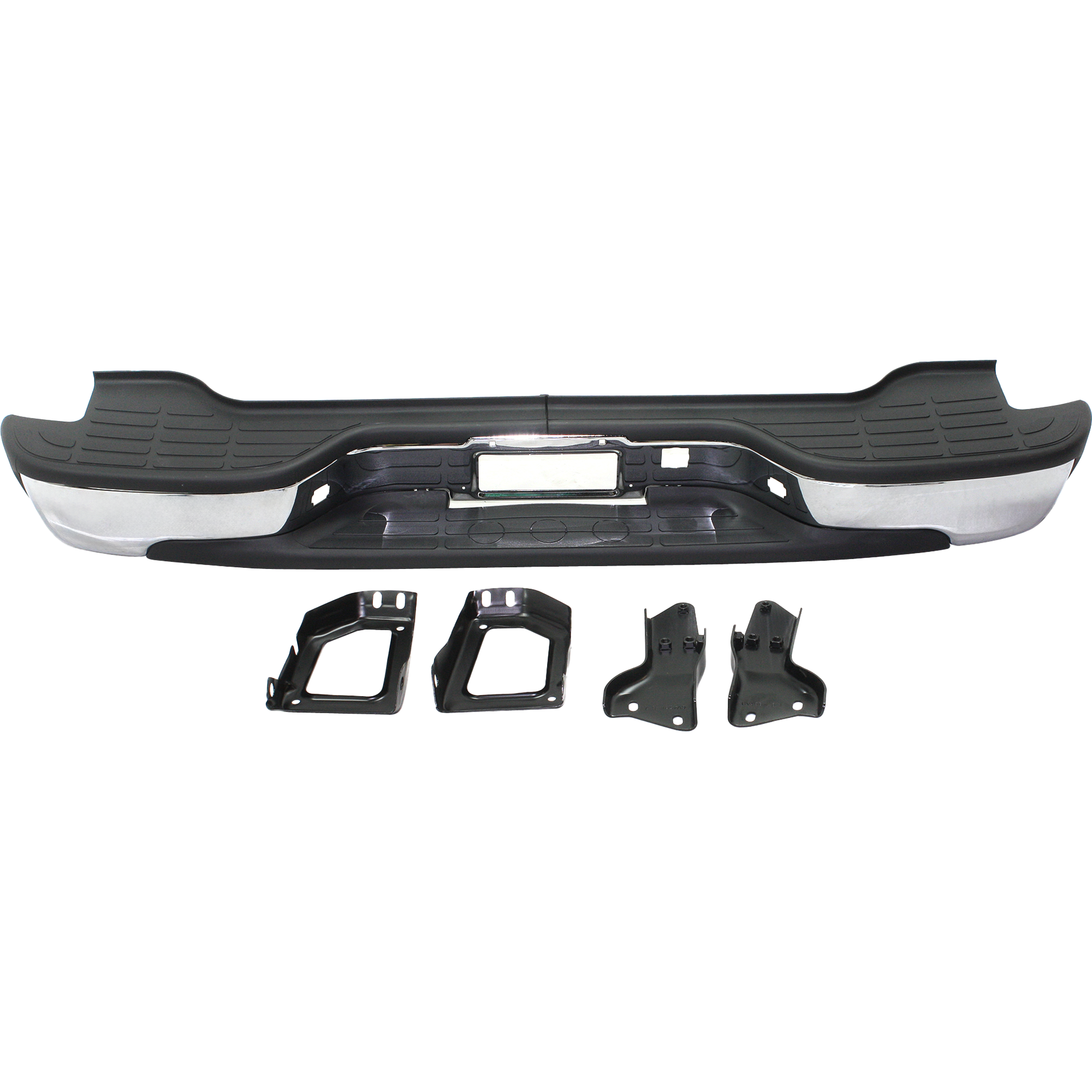 AM SUBURBAN YUKON 00-06 STEP BUMPER FACE BAR AND PAD w Pad Provision w Mounting Bracket Chrome SKU REPC823701 Partslink GM1103103 OEM Performance