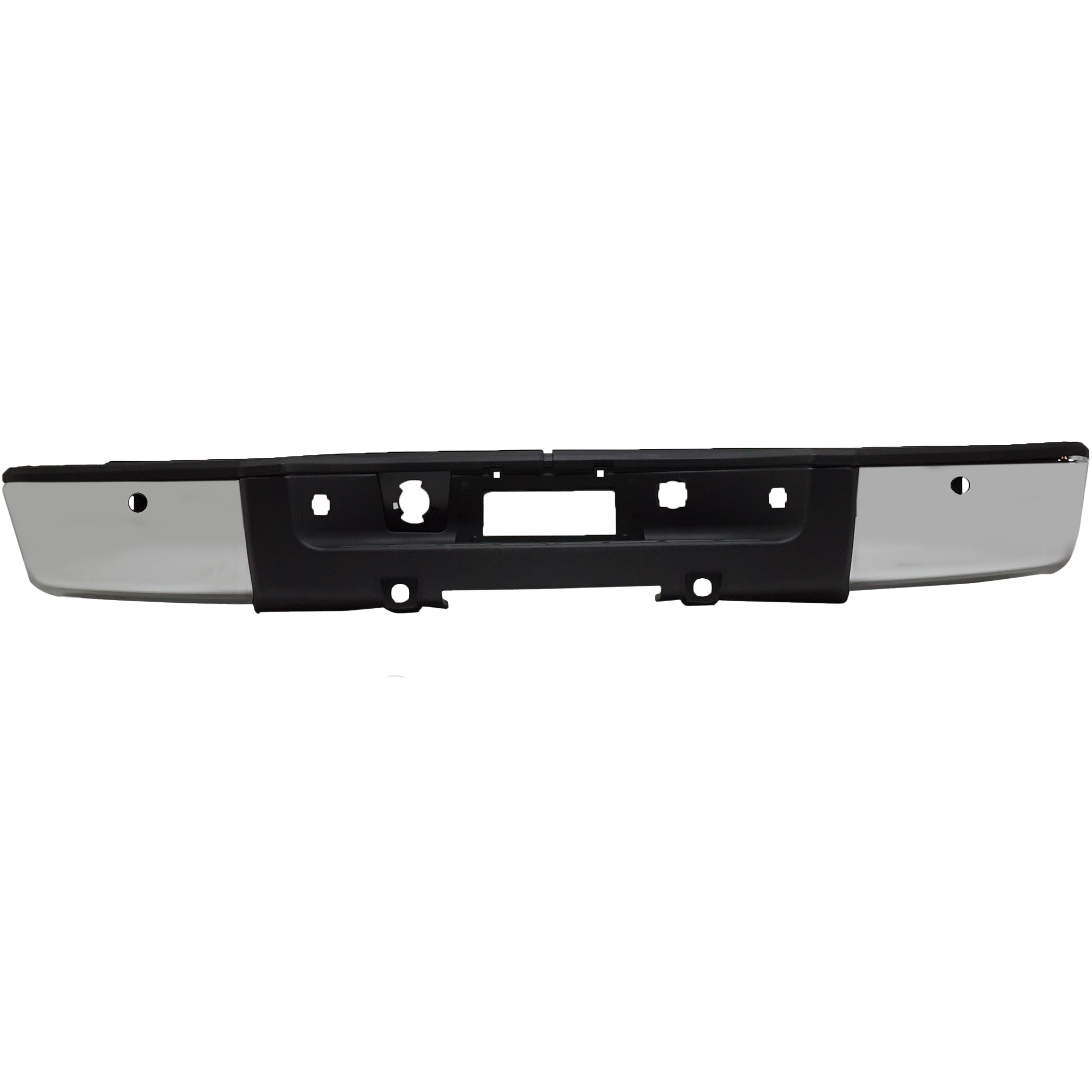 AM SILVERADO SIERRA 1500-07-13 STEP BUMPER FACE BAR AND PAD w Pad Provision w o Mounting Bracket Chrome w ROS Holes Excludes 2007 Classic w Bolt Kit SKU REPC823703 Partslink GM1103148 OEM 20899360 PFM