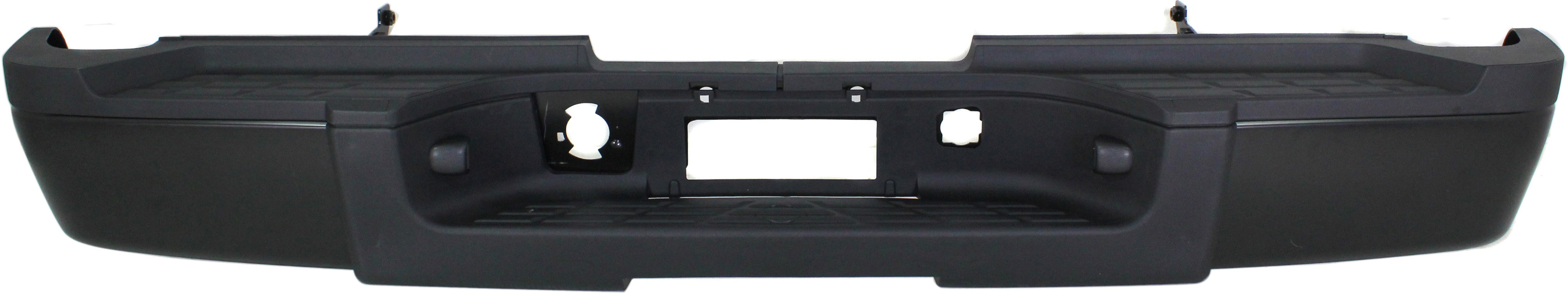 AM SILVERADO SIERRA 2500 HD 3500 HD 11-13 STEP BUMPER FACE BAR AND PAD w Pad Provision w o Mounting Bracket Black w o Rear Object Sensor Holes 3500 HD Dual Rear Wheels SKU REPC823912 Partslink GM1103169 OEM 25832211 PFM