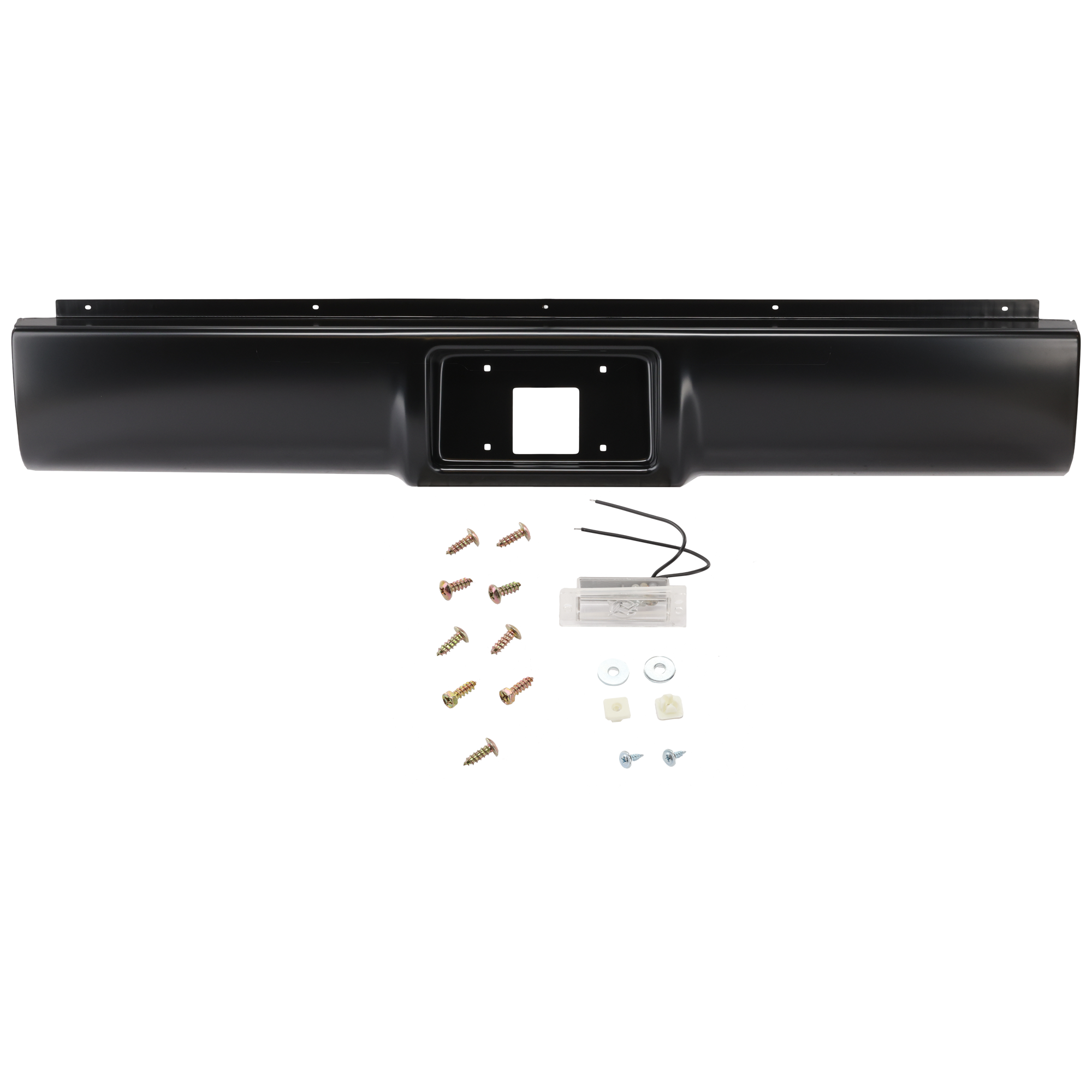 AM C K SERIES 88-98 REAR ROLL PAN Steel Fleetside With License Plate Part and Light Kit SKU REPC825508