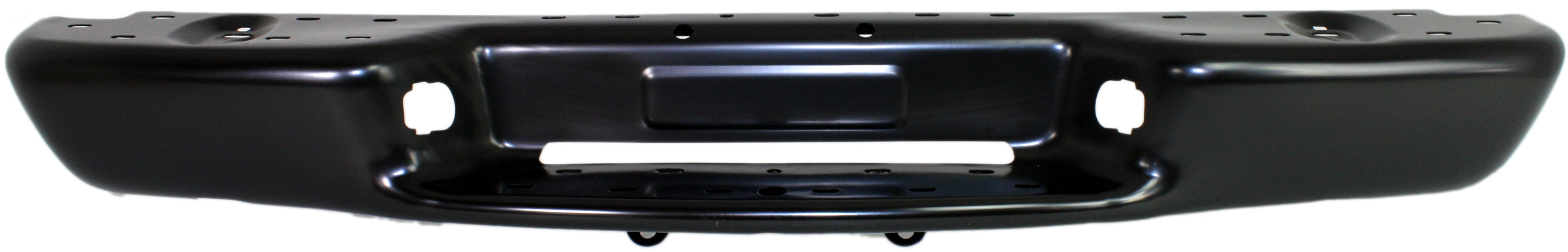 AM S10 PICKUP 98-04 STEP BUMPER FACE BAR ONLY w o Pad w Pad Provision w o Mounting Bracket Powdercoated Black Fleetside Factory Installed SKU REPC825603 Partslink GM1102414 OEM 15007515
