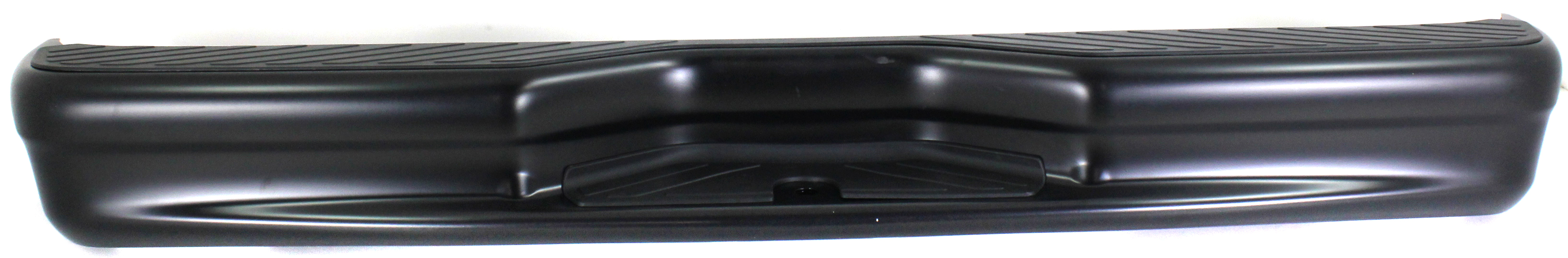 AM ECONOLINE VAN 92-14 STEP BUMPER FACE BAR AND PAD Black w Pad Provision w o Mounting Bracket w o Rear Obj Snsr Holes Welded Reinforcement Bar SKU REPC825606 Partslink FO1103203 OEM 7C2Z17906GPTM