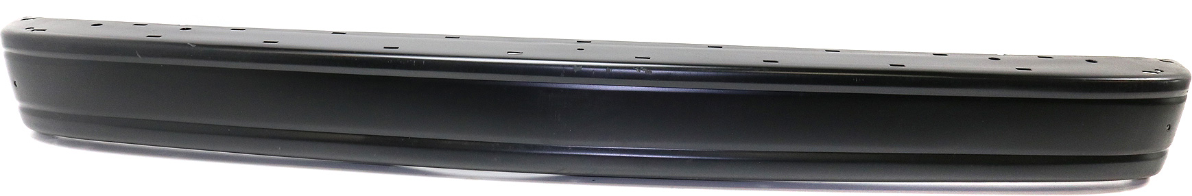 AM ASTRO SAFARI 85-94 STEP BUMPER FACE BAR ONLY w o Pad w Pad Provision w o Mounting Bracket Powdercoated Blk w Impact Strip Holes w o Cover Van SKU REPC825614 Partslink GM1102156 OEM 14075427