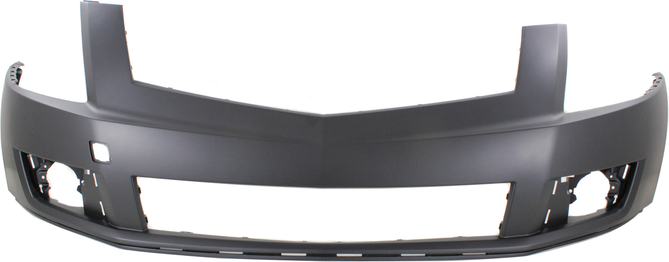 AM SRX 13-16 FRONT BUMPER COVER Upper Primed w o HLW Parking Aid Snsr Holes and Pre Collision System SKU REPCD010301P Partslink GM1000967 OEM 22762884