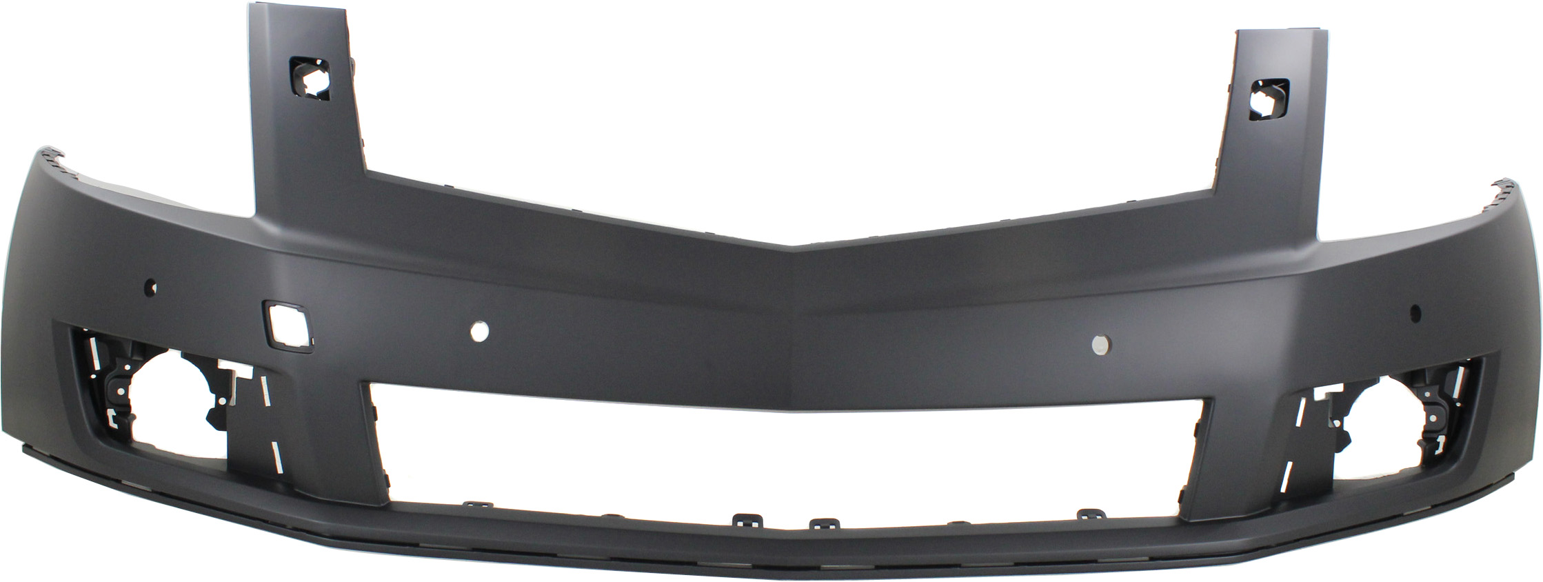 AM SRX 13-16 FRONT BUMPER COVER Upper Primed w HLW Parking Aid Snsr Holes and Pre Collision System SKU REPCD010303P Partslink GM1000972 OEM 22762886