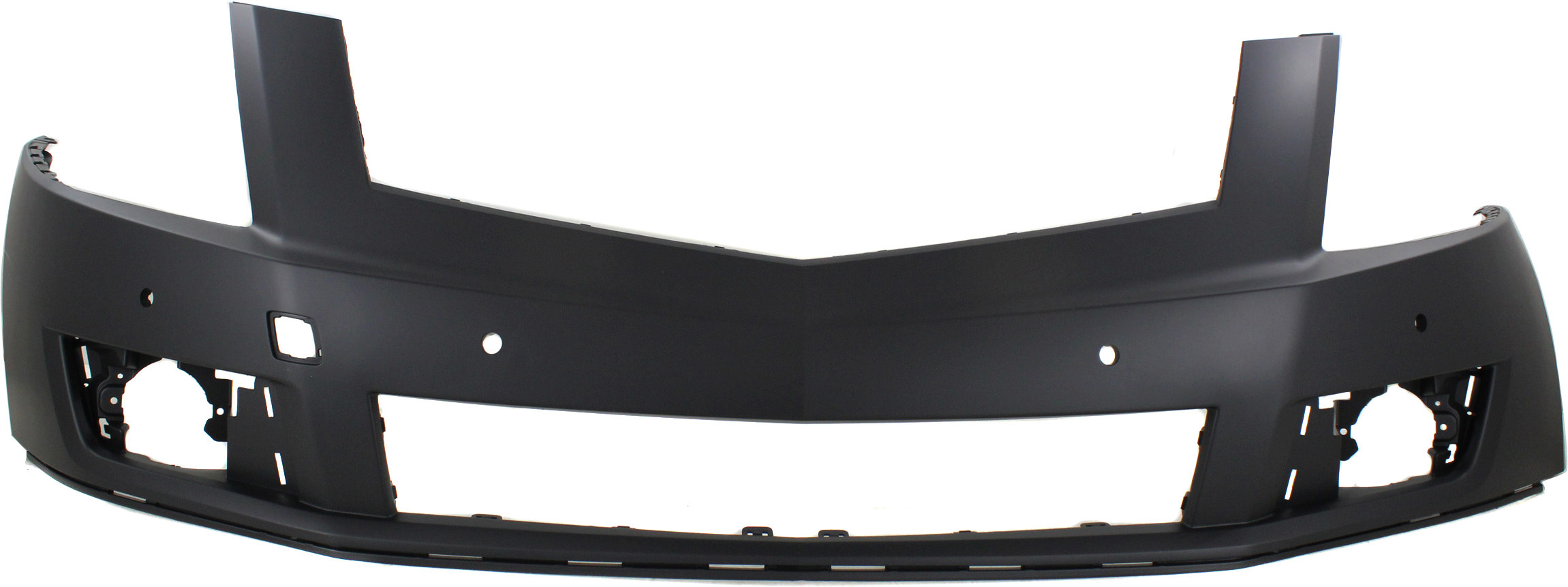 AM SRX 13-16 FRONT BUMPER COVER Upper Primed w o HLW Holes w Parking Aid Snsr Holes w o Pre Collision System SKU REPCD010306P Partslink GM1000968 OEM 22762889