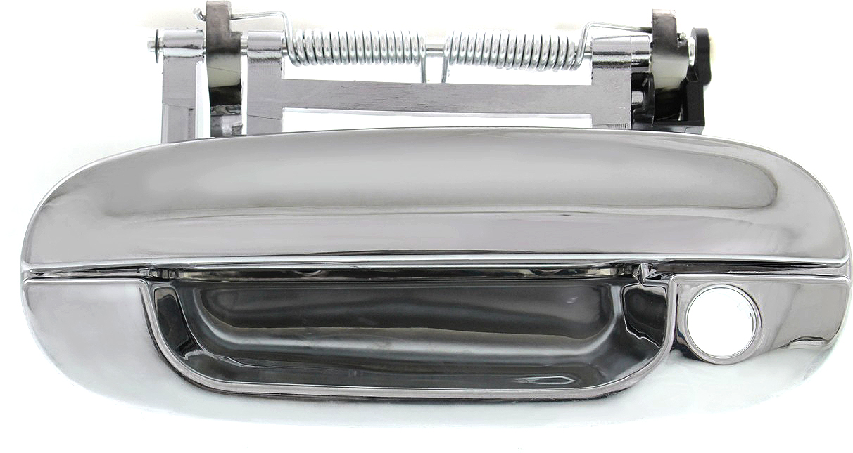 AM SEVILLE 98-04 DTS 06-11 FRONT EXTERIOR DOOR HANDLE LH All Chrome w Keyhole SKU REPCD462108 OEM 25749397 PFM
