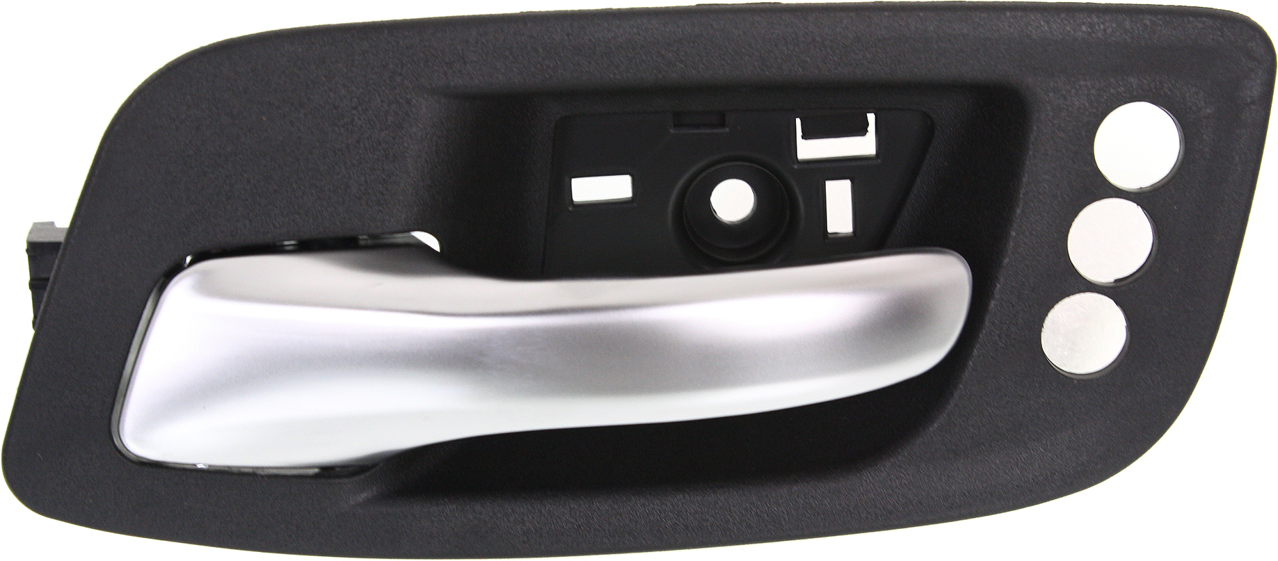 AM CHARGER 11-14 CHRYSLER 300-11-20 FRONT INTERIOR DOOR HANDLE LH Silver Lever+Black Housing w 3 Holes Plastic Sdn SKU REPCH462142B OEM 1TF57DX9AC PFM