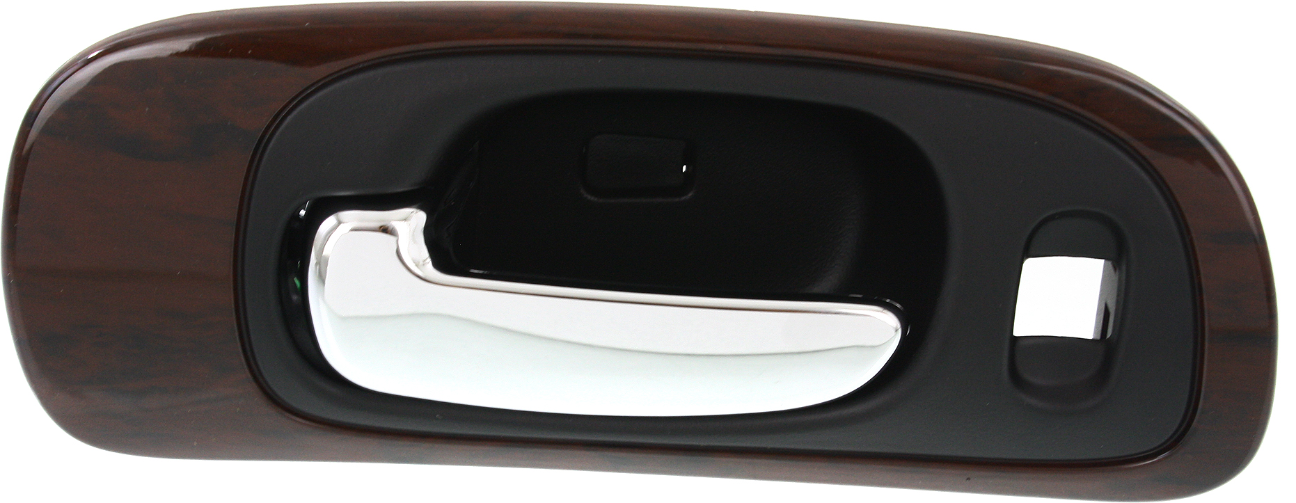 AM CONCORDE 98-04 FRONT INTERIOR DOOR HANDLE LH Chrome Lever+Black Housing+Woodgrain Bezel w 6 Nuts SKU REPCH462148 OEM 5102861AA