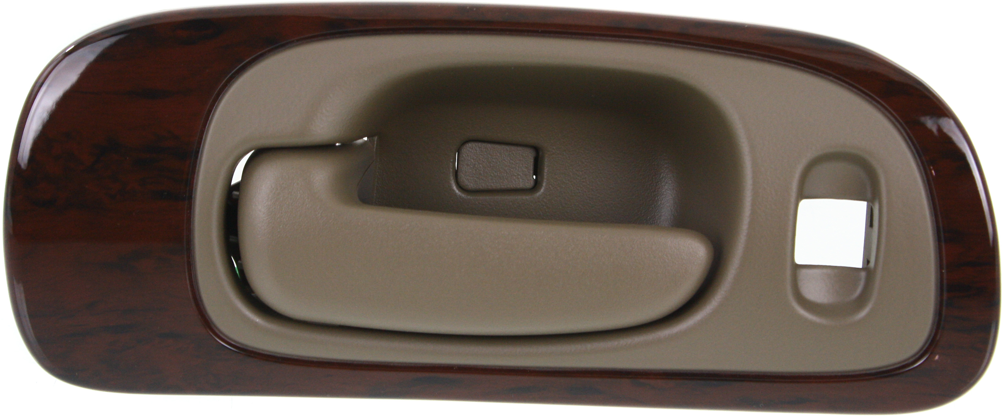 AM CONCORDE 98-04 FRONT INTERIOR DOOR HANDLE LH Beige w Woodgrain Bezel w 6 Nuts Plastic SKU REPCH462152