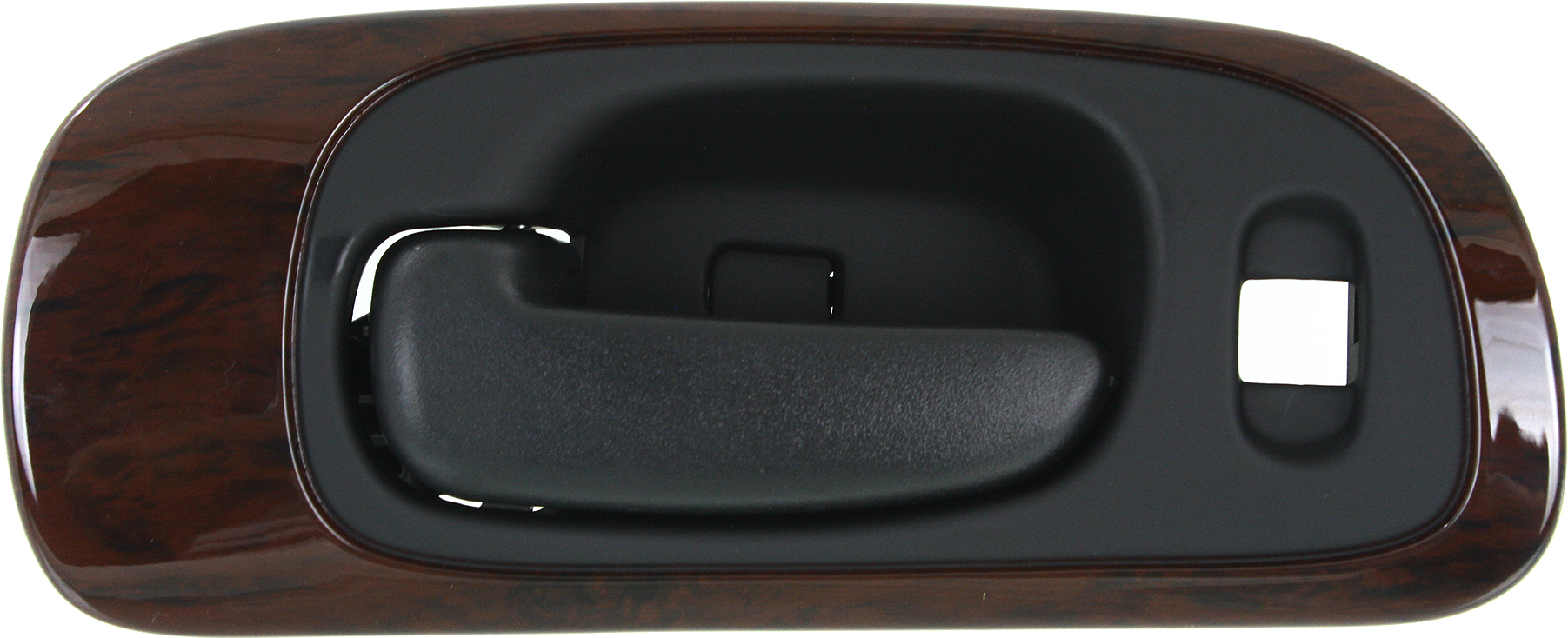 AM CONCORDE 98-04 FRONT INTERIOR DOOR HANDLE LH Black w Woodgrain Bezel w 6 Nuts Plastic SKU REPCH462154 OEM 5102854AA