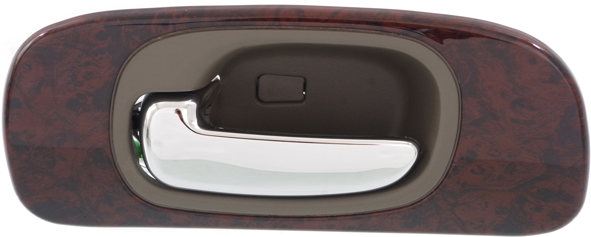 AM CONCORDE 98-04 REAR INTERIOR DOOR HANDLE LH Chrome Lever+Gray Housing+Woodgrain Bezel w 6 Nuts SKU REPCH491304