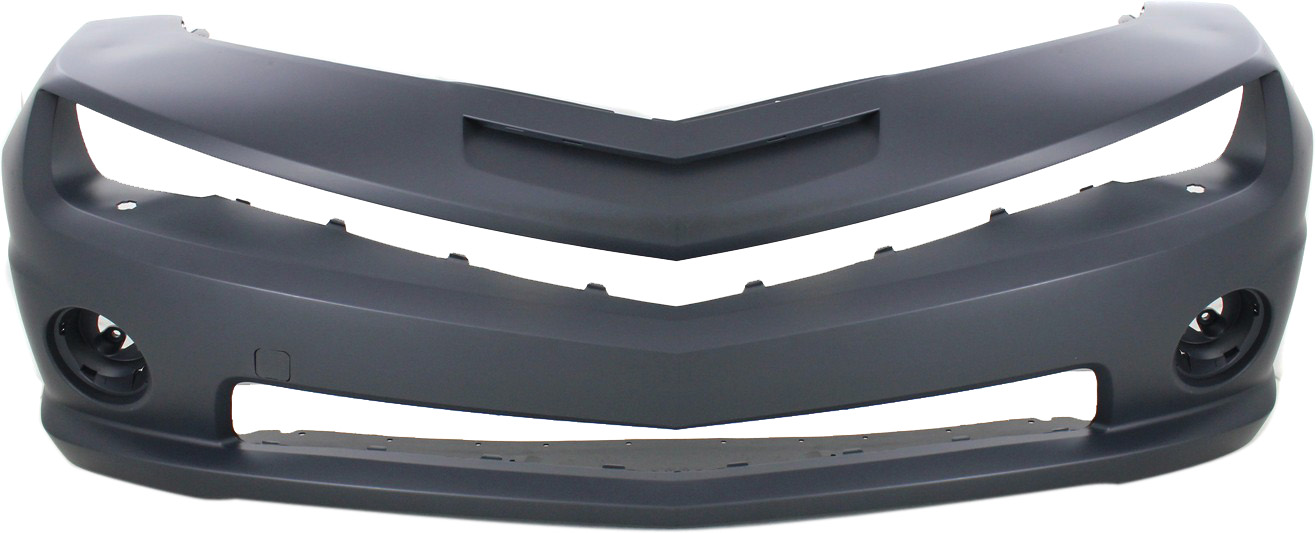 AM CAMARO 10-13 FRONT BUMPER COVER Primed w Tow Hook Holes SS Model Convertible Coupe SKU REPCV010303P Partslink GM1000941 OEM 92236557
