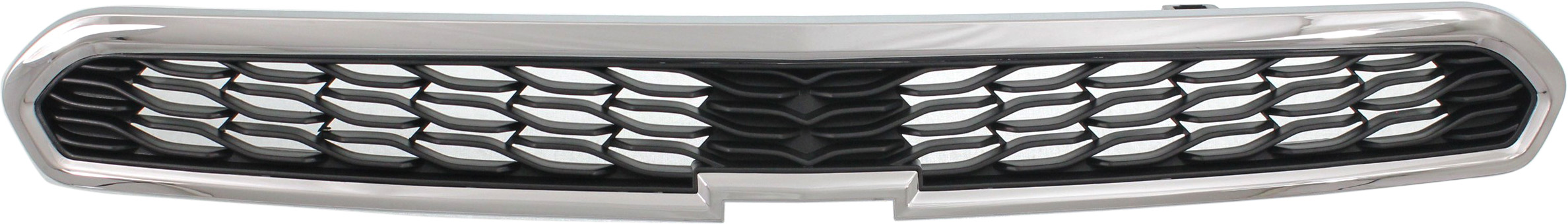 AM SPARK 13-15 GRILLE Upper Chrome Shell Textured Black Insert w o Fog Light Holes SKU REPCV070123 Partslink GM1200657 OEM 95078754