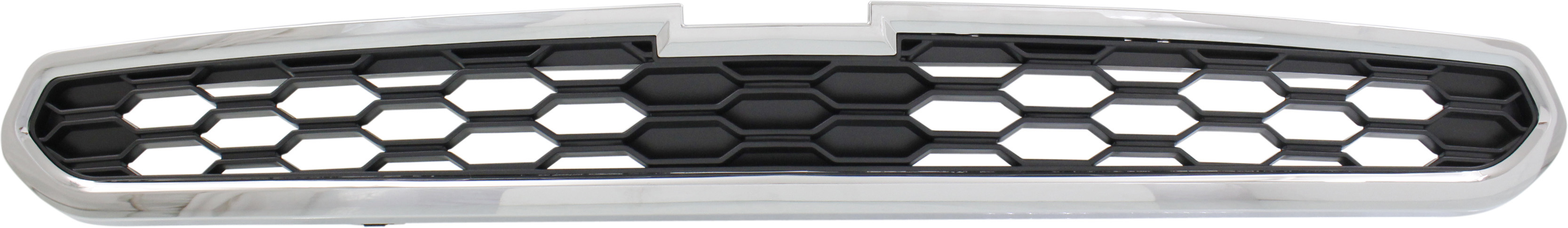 AM SPARK 13-15 GRILLE Upper Chrome Shell Black Insert w Fog Light Holes CAPA SKU REPCV070124Q Partslink GM1200660C OEM 95078758