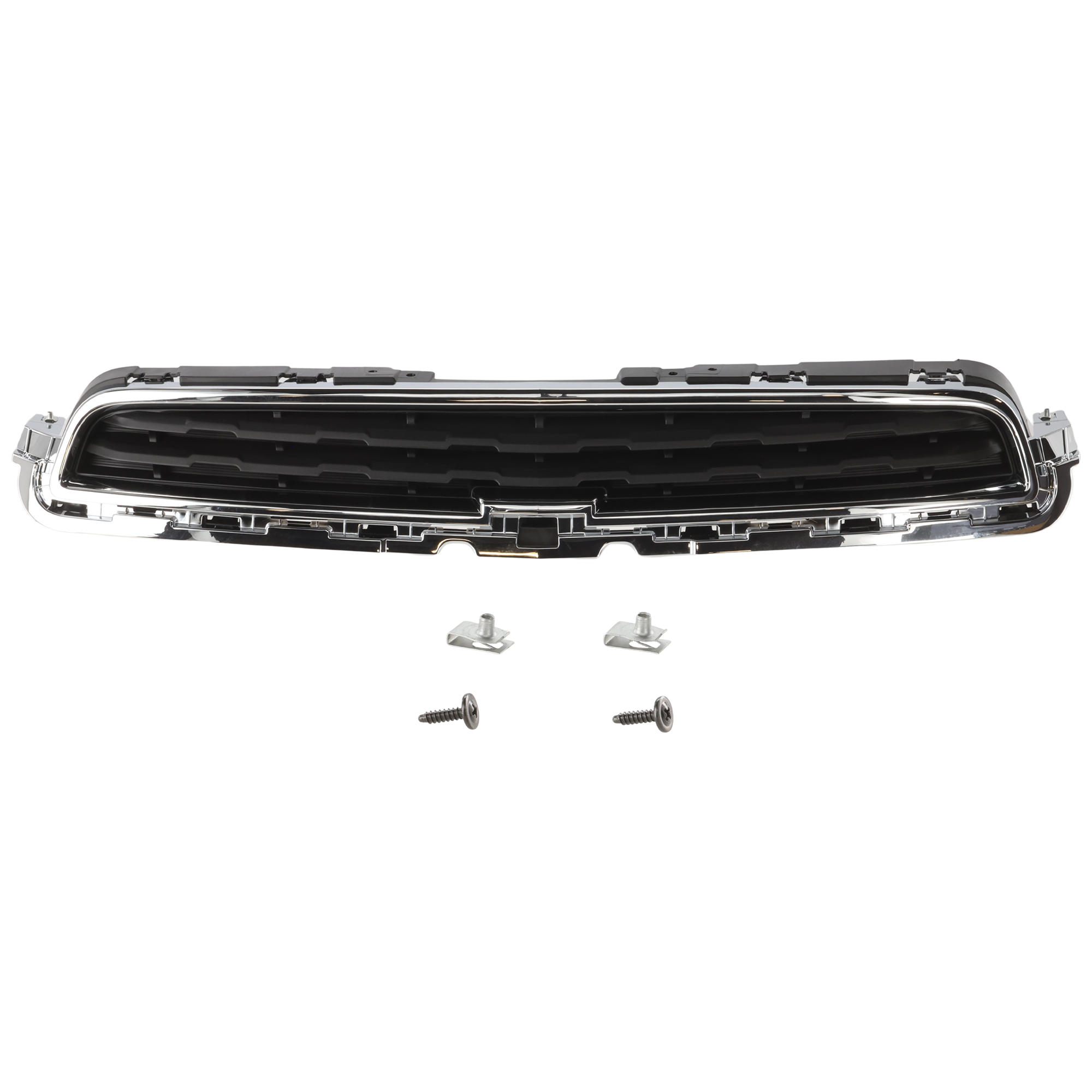 AM TRAX 13-16 GRILLE Textured Black Shell and Insert w Chrome Molding 15-16 Mexico Built Vehicle CAPA SKU REPCV070139Q Partslink GM1200715C OEM 95390550