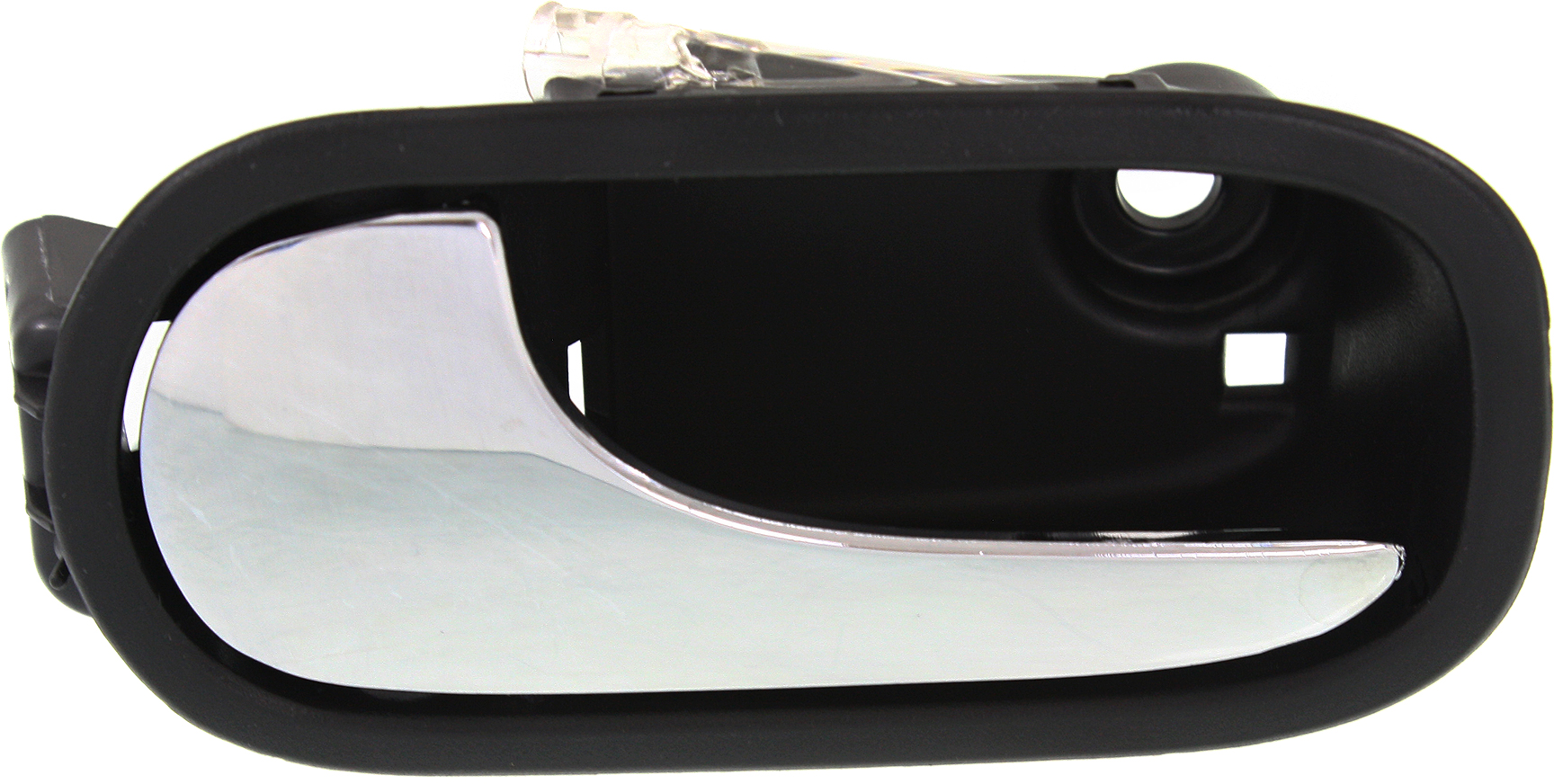 AM MALIBU 08-12 FRONT INTERIOR DOOR HANDLE LH Chrme Lvr+Black Hsg Ebony Plastic w LED Exc.Classic SKU REPCV462334 OEM 20808797