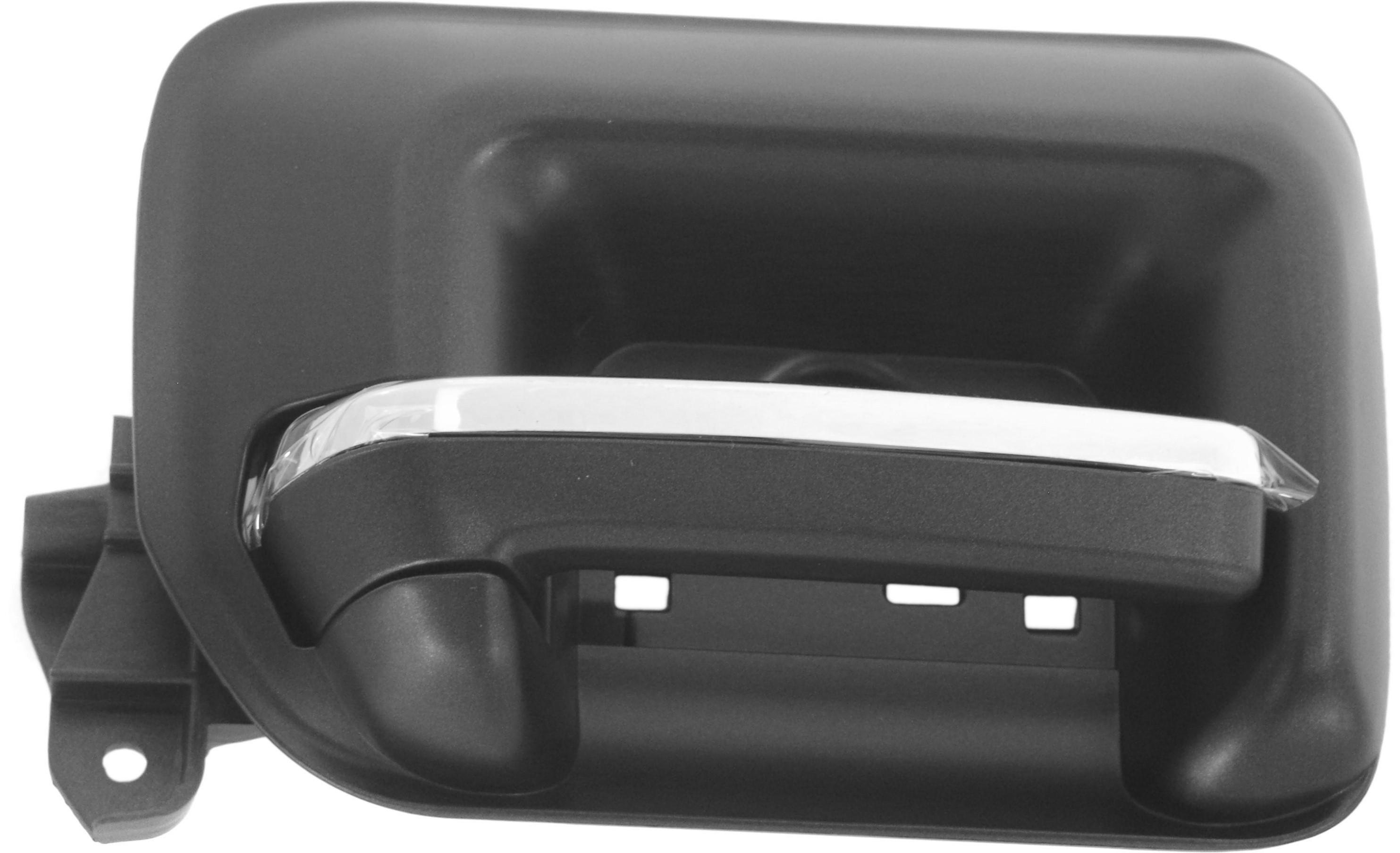 AM SILVERADO SIERRA 14-19 REAR INTERIOR DOOR HANDLE LH Black w Chrome Insert Plastic SKU REPCV491334 OEM 23142292