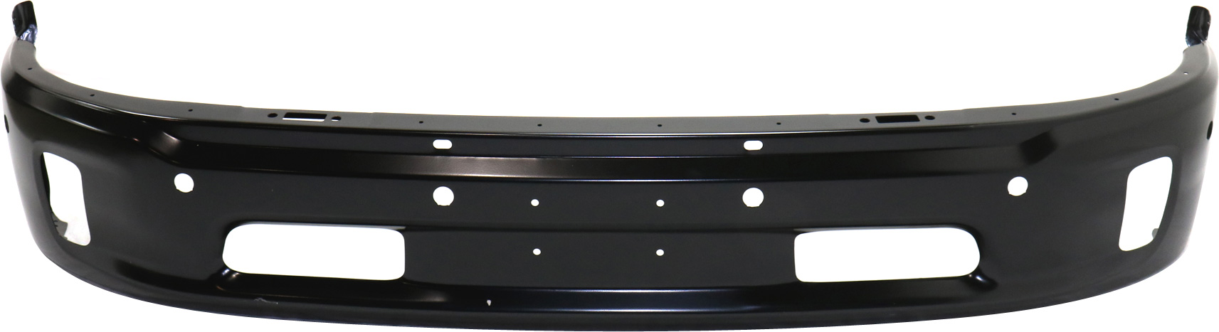 AM RAM 1500-14-18 FRONT BUMPER Lower Black 2 Piece Bumper Type w Parking Aid Sensor Holes w Fog Light Holes Includes 19-21-1500 Classic SKU REPD010113P Partslink CH1002400 OEM 68160858AA