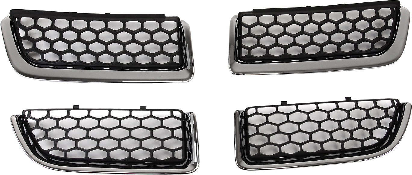 AM STRATUS 04-06 GRILLE INSERT Chrome Black Plastic Sedan SKU REPD070108 Partslink CH1200297 OEM 4805900AB