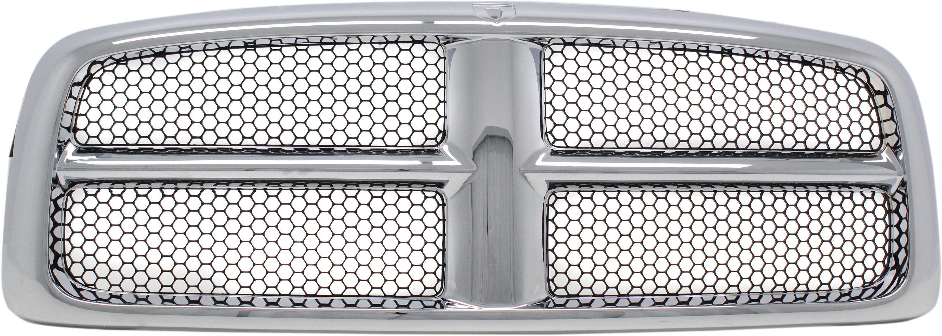 AM DODGE FULL SIZE P U 02-05 GRILLE Honeycomb Insert Plastic Chr Shll Ptd Blk Insrt New Body Style SKU REPD070130 Partslink CH1200248 OEM 55077185AG