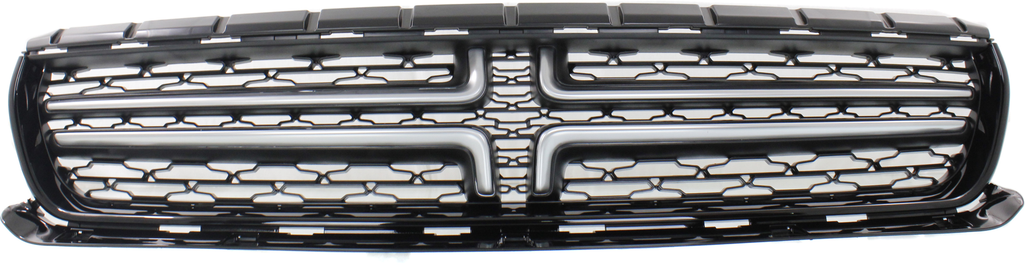 AM CHARGER 15-23 GRILLE Textured Satin Nickel Gloss Black Molding w Chrome w o Hood Scoop SKU REPD070186 Partslink CH1200391 OEM 5PP34SZ7AB