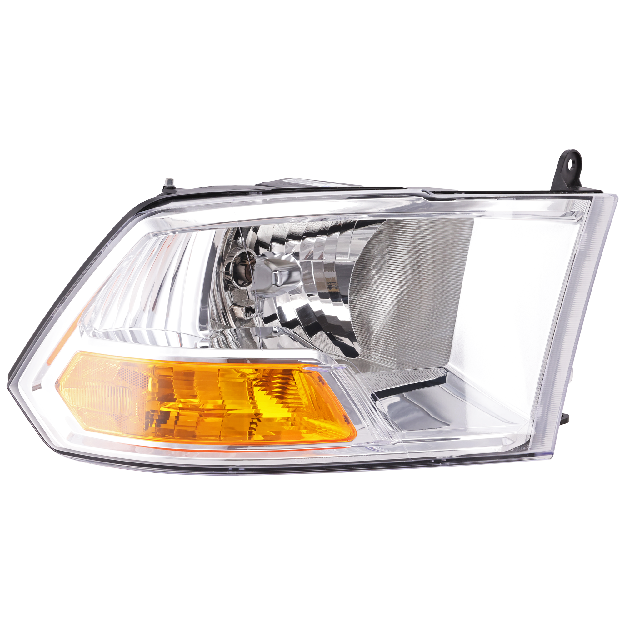 AM RAM FULL SIZE PICKUP 09-12 HEAD LAMP RH Assembly Halogen w o Quad Lamps Code LMA CAPA SKU REPD100107Q Partslink CH2503217C OEM 55277410AG 55277410AF