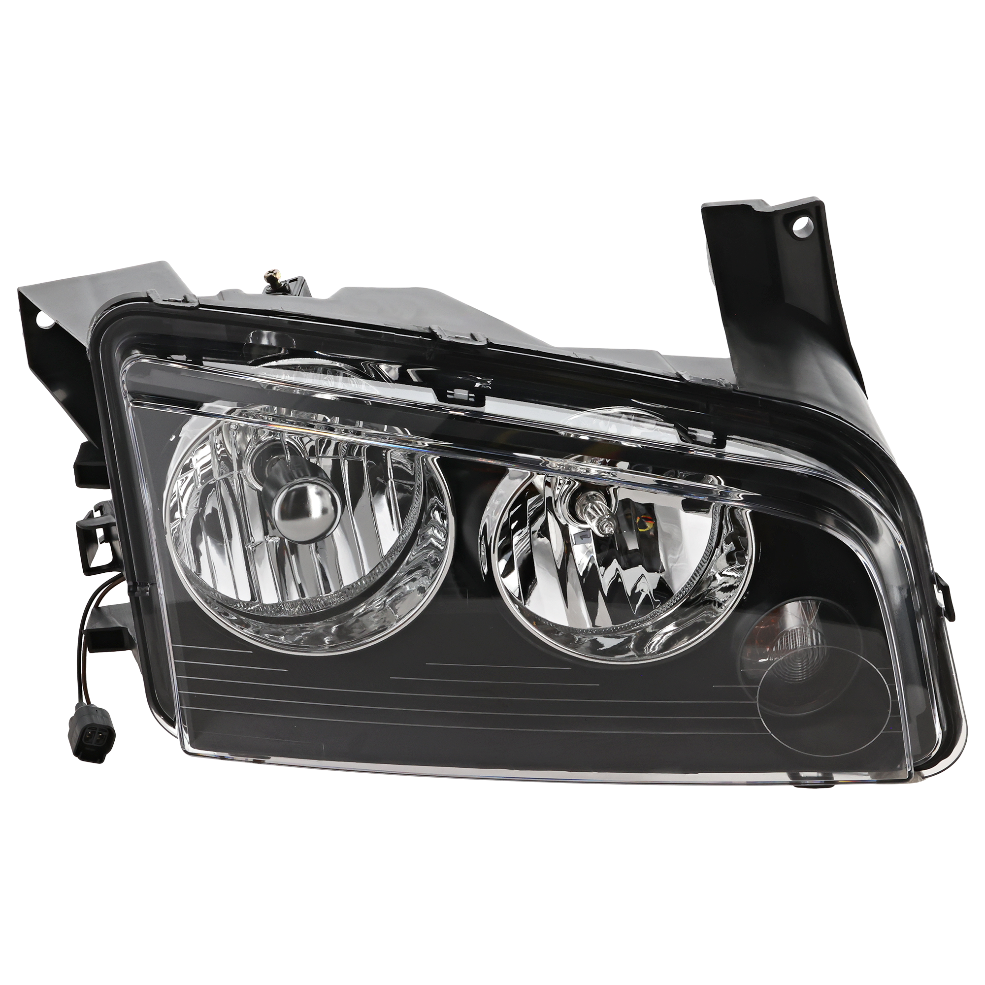 AM CHARGER 06-07 HEAD LAMP RH Assembly Halogen Black Interior To 11-8-06 SKU REPD100131 Partslink CH2503163 OEM 4806164AF