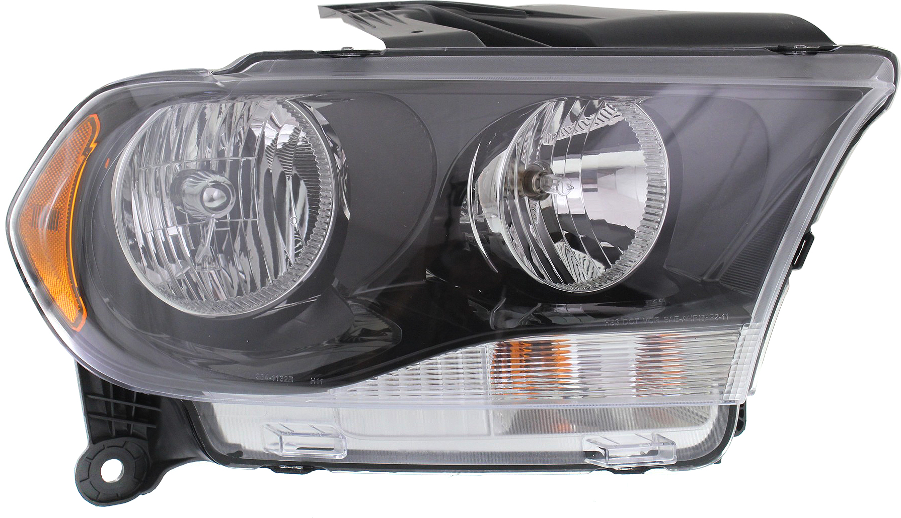 AM DURANGO 11-13 HEAD LAMP RH Assembly Halogen Black Interior CAPA SKU REPD100149Q Partslink CH2503229C OEM 68084076AC 68084076AB
