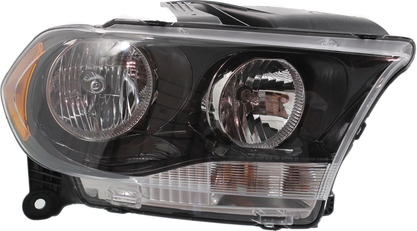 AM DURANGO 11-13 HEAD LAMP RH Assembly Halogen Black Interior SKU REPD100149 Partslink CH2503229 OEM 68084076AC 68084076AB