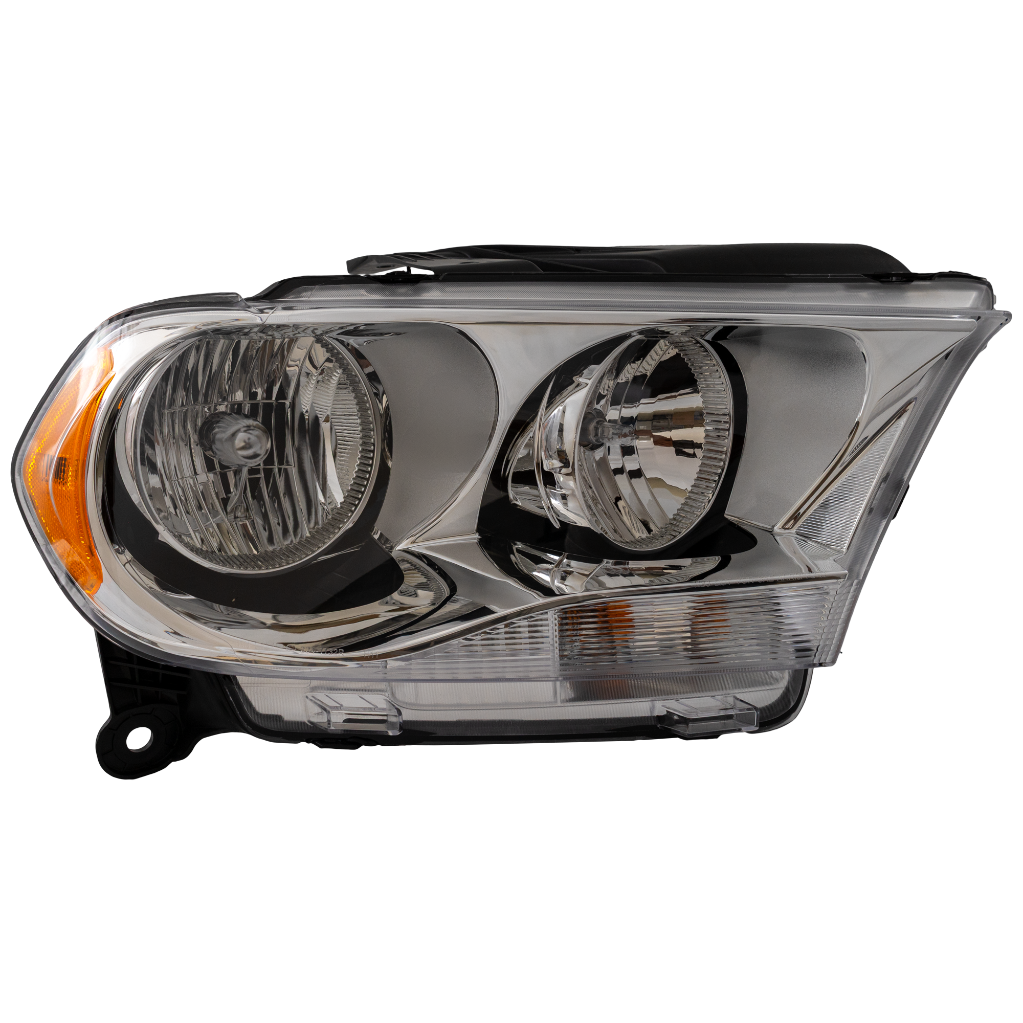 AM DURANGO 11-13 HEAD LAMP RH Assembly Halogen Chrome Interior CAPA SKU REPD100151Q Partslink CH2503228C OEM 55079366AC