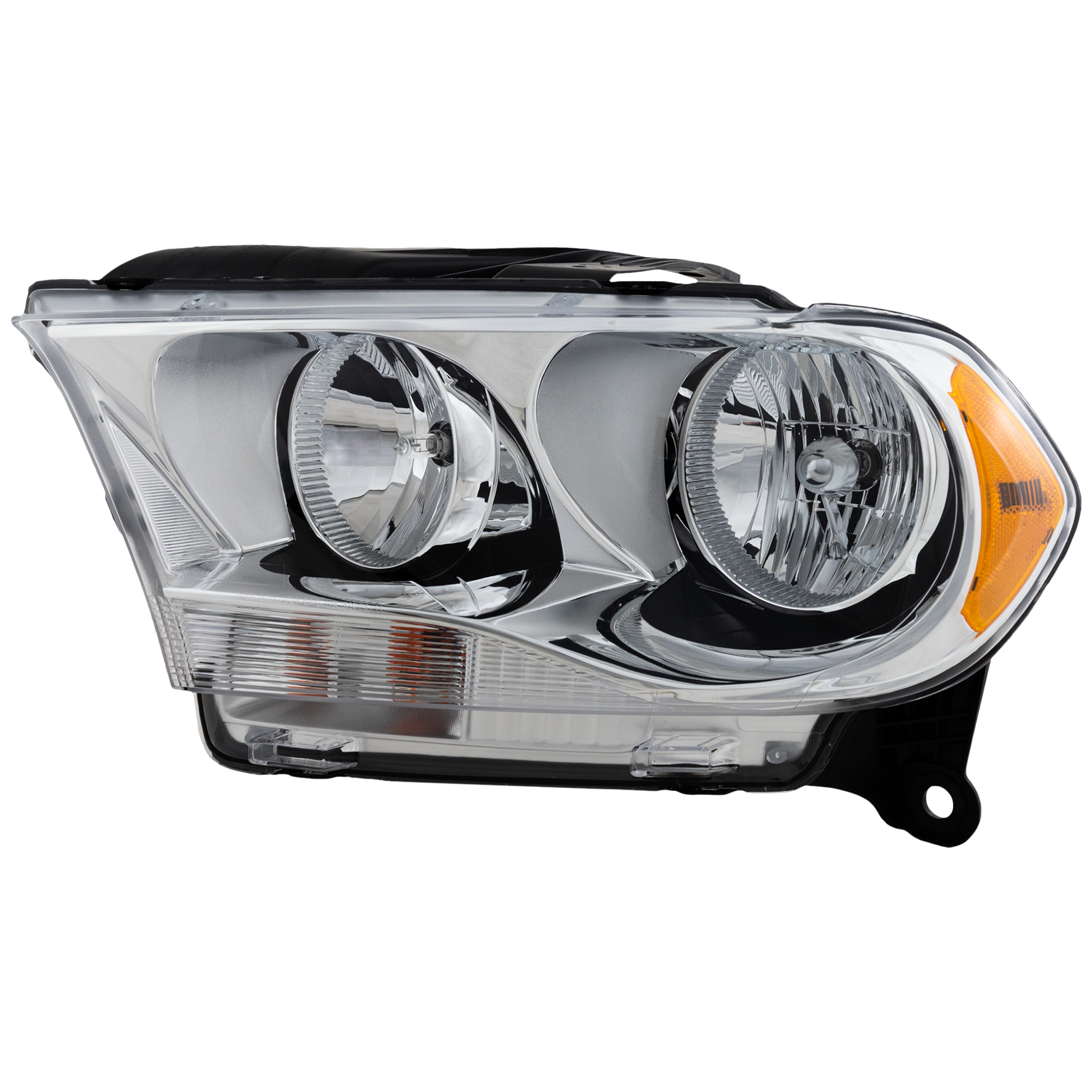 AM DURANGO 11-13 HEAD LAMP LH Assembly Halogen Chrome Interior CAPA SKU REPD100152Q Partslink CH2502228C OEM 55079367AC