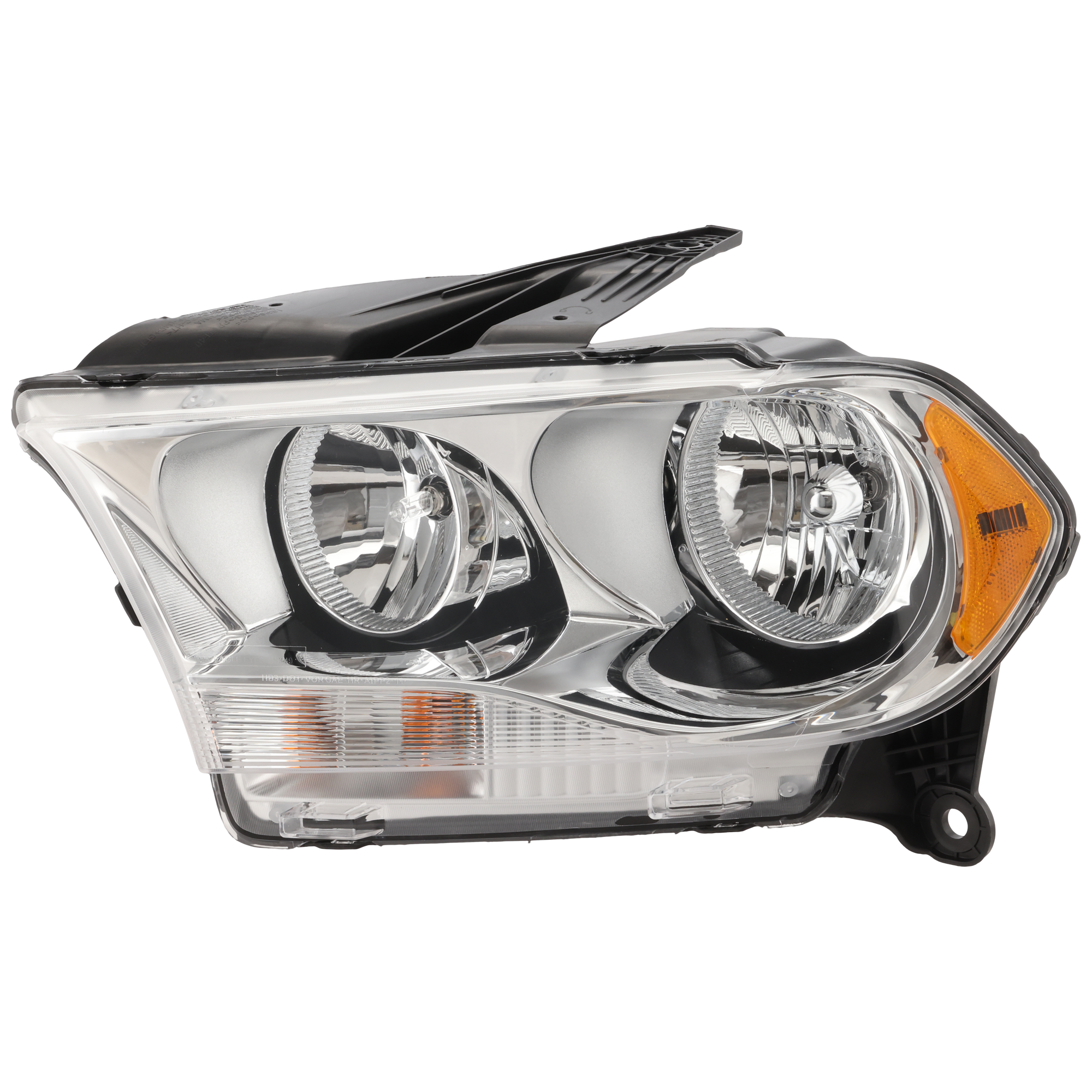 AM DURANGO 11-13 HEAD LAMP LH Assembly Halogen Chrome Interior SKU REPD100152 Partslink CH2502228 OEM 55079367AC
