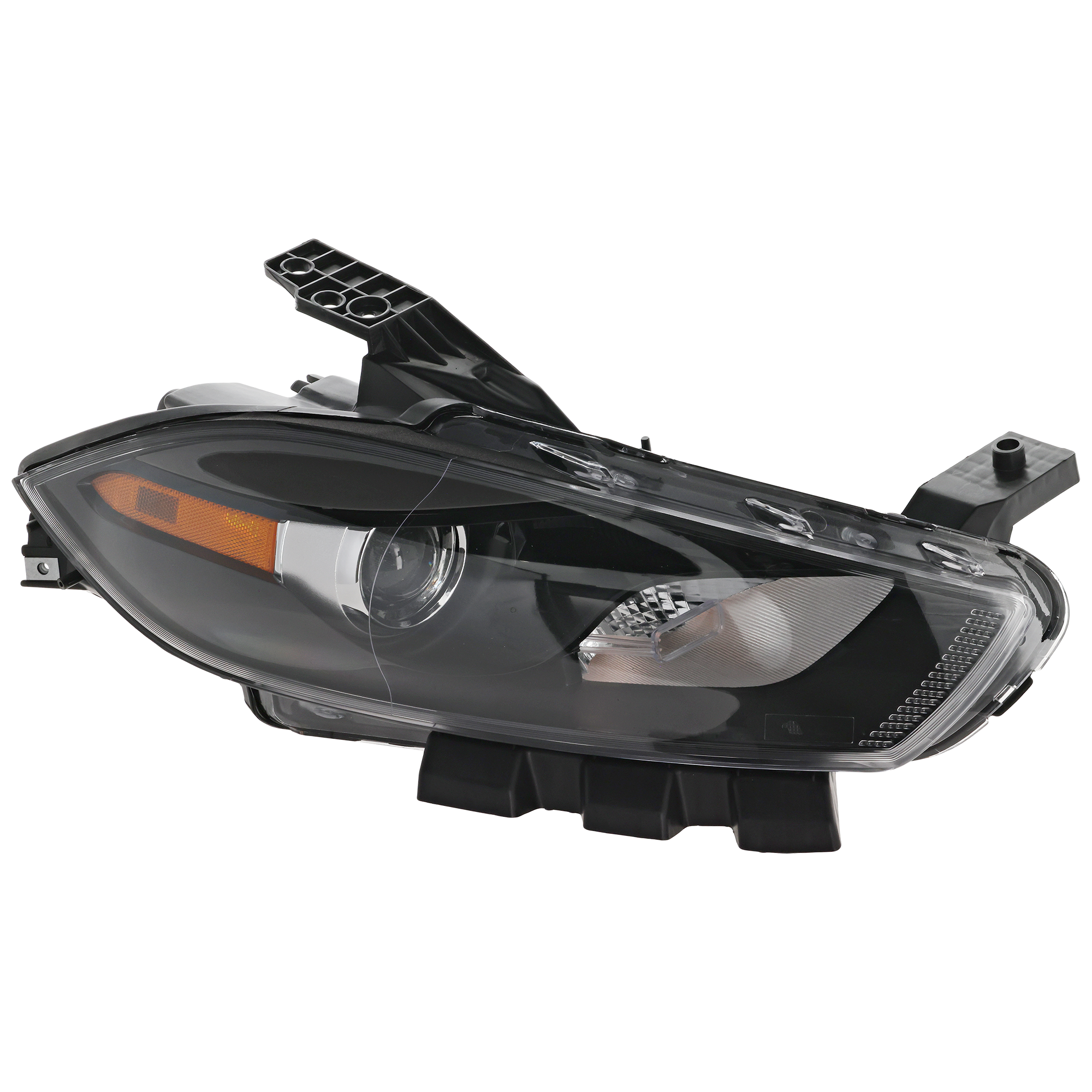 AM DART 13-16 HEAD LAMP RH Assembly Halogen Black Interior SKU REPD100153 Partslink CH2503240 OEM 68085140AL