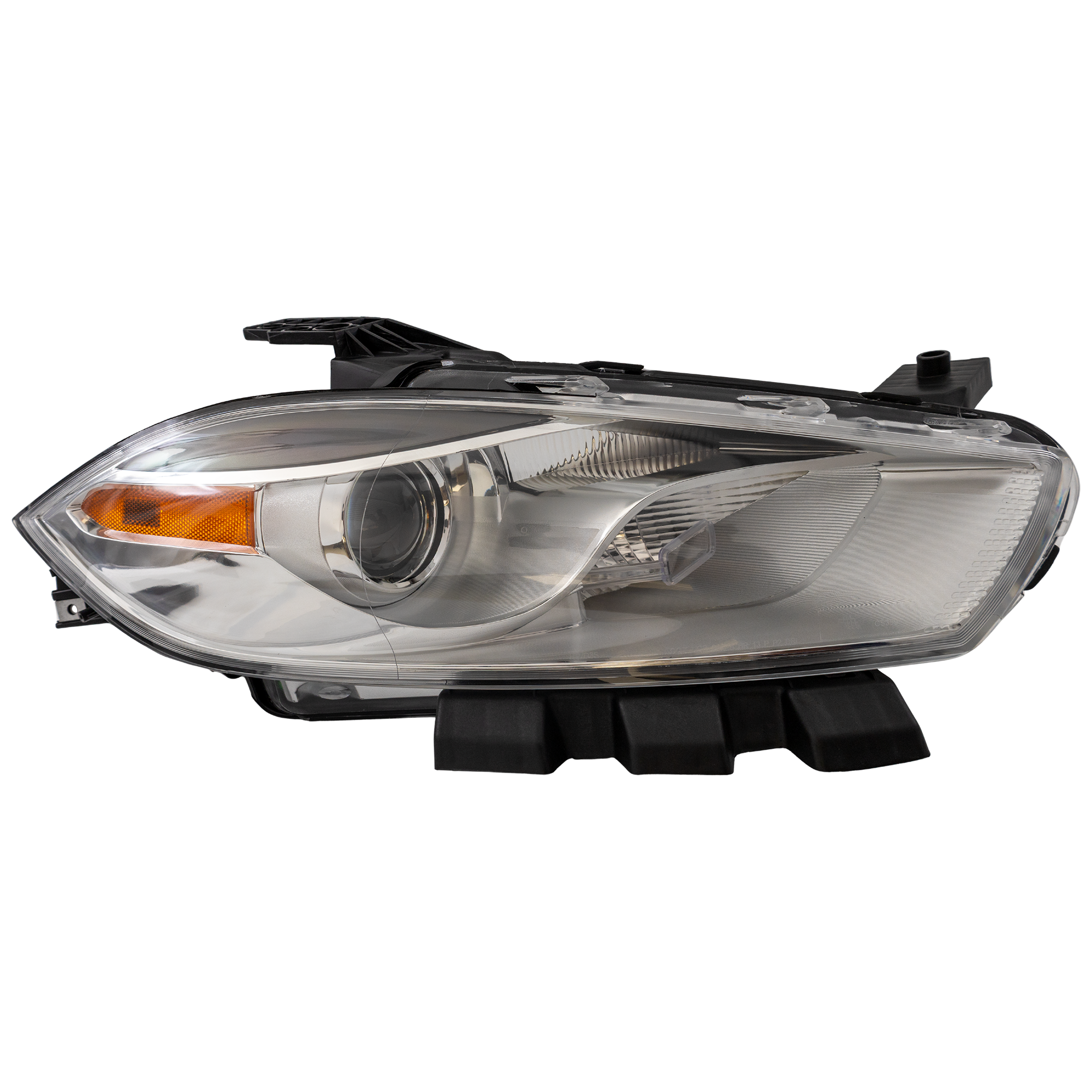 AM DART 13-16 HEAD LAMP RH Lens and Housing HID Xenon w o HID Kit Chrome Interior SKU REPD100157 Partslink CH2519144 OEM 68292806AB